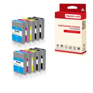 Cartouche compatible pour CANON PFI030 PFI 030 multi-couleurs x 10 - NOPAN-IN