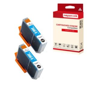 Cartouche compatible pour CANON PFI300 PFI 300 4194C001 Cyan x 2 - NOPAN-INK po