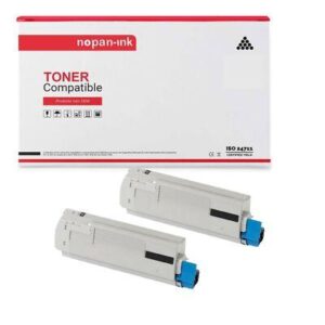 Toner MC853/MC873/MC883 45862840/45862818 Noir pour OKI compatible x 2 - NOPAN-I