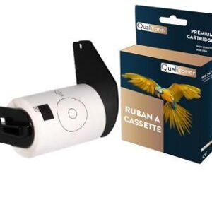 1 rouleau d'étiquettes DK11207 compatible pour Brother CD/DVD 58x58 mm