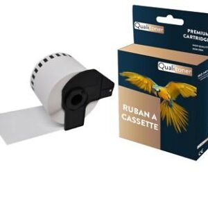 1 rouleau d'étiquettes DK22205 compatible pour Brother 62mm x 30,48m