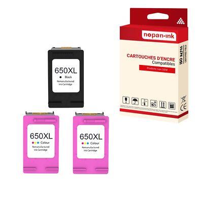 Cartouche compatible pour HP 650 XL 650XL CZ101AE CZ102AE Noir multi-couleurs
