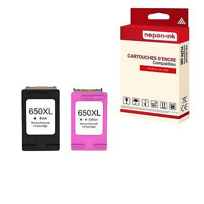 Cartouche compatible pour HP 650 XL 650XL CZ101AE CZ102AE Noir multi-couleurs