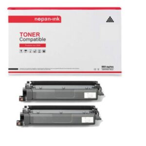 Toner TN248XL TN248 XL TN248XLBK compatible pour BROTHER Noir x 2 - NOPAN-INK D