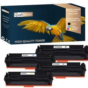 Toners CANON 045BK CF400X + 045CL CF401X Noir et Couleurs Compatible x4 QUALITON