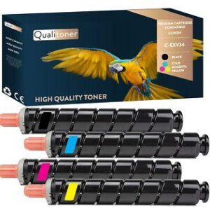 Toners CANON CEXV34 : 3782B002 + 3783B002 + 3784B002 + 3785B002 CEXV34 Noir et C