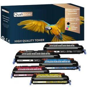 Toners CANON EP711BK Q6470 x2 + EP711CL Noir et Couleurs Compatible x5 QUALITONE