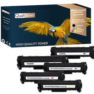 Toners CANON EP718BK CC530 + EP718CL (Noir x2 + Couleurs) Compatible x5 QUALITON
