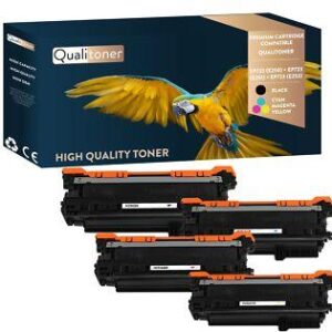 Toners CANON EP723 BK (CE250) + EP723CL Noir et Couleurs Compatible x4 QUALITONE