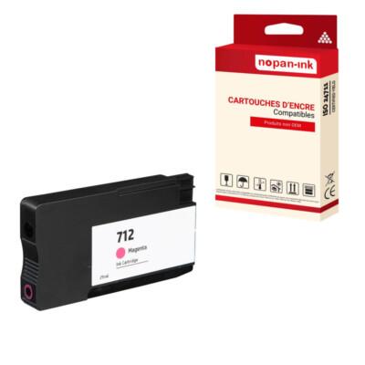 Cartouche compatible pour HP HP712 HP 712 3ED68A Magenta x 1 - NOPAN-INK pour D