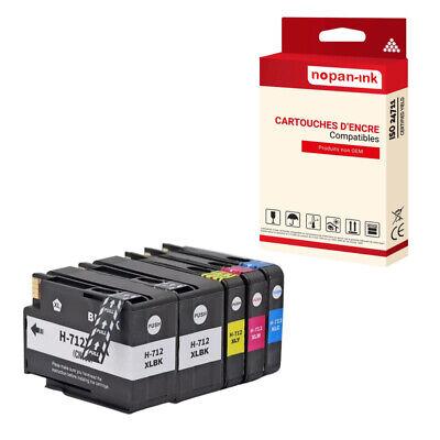 Cartouche compatible pour HP HP712 HP 712 multi-couleurs x 5 - NOPAN-INK pour
