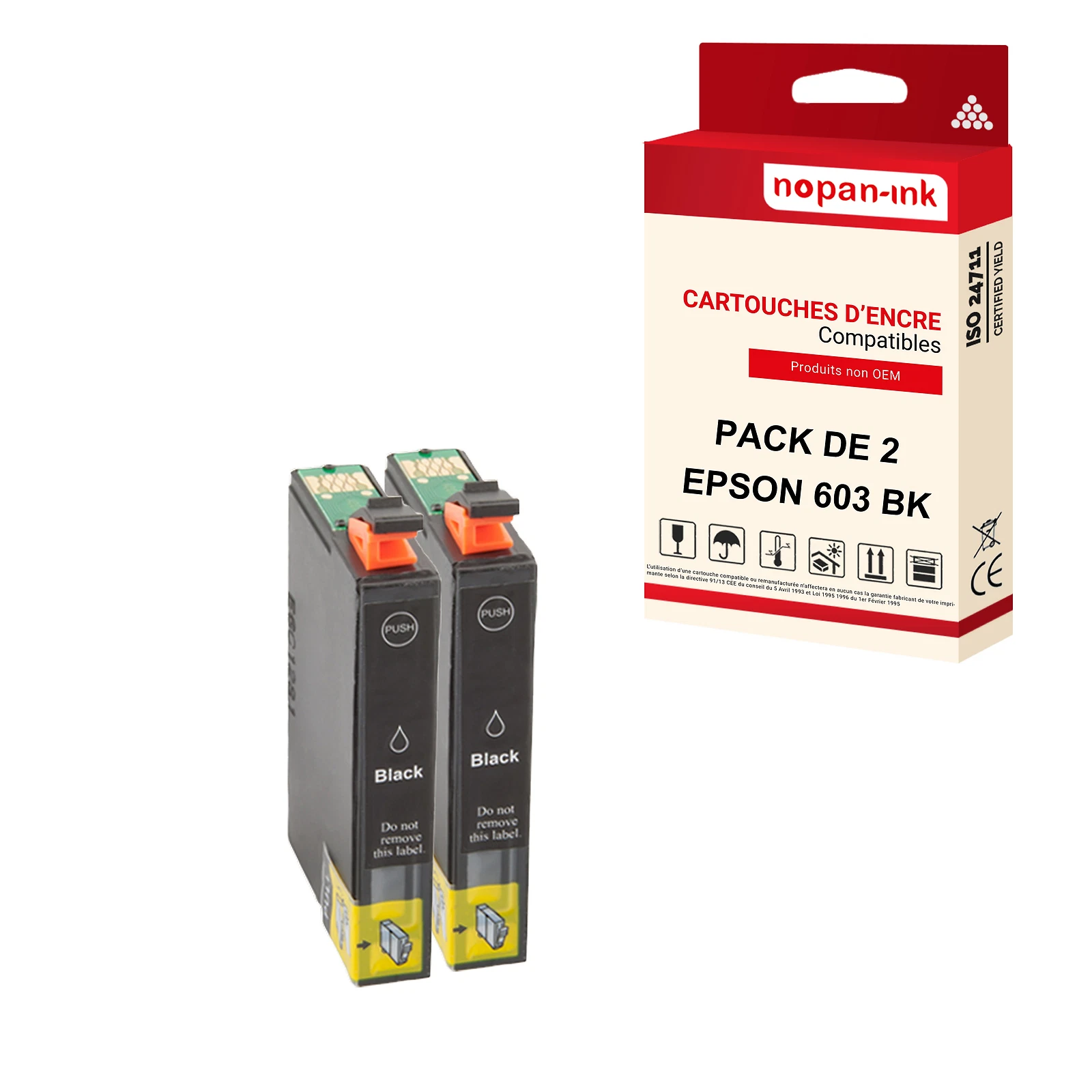 Cartouche EPSON 603 XL 603XL Noir (Etoildmer) compatible x2 NOPAN-INK
