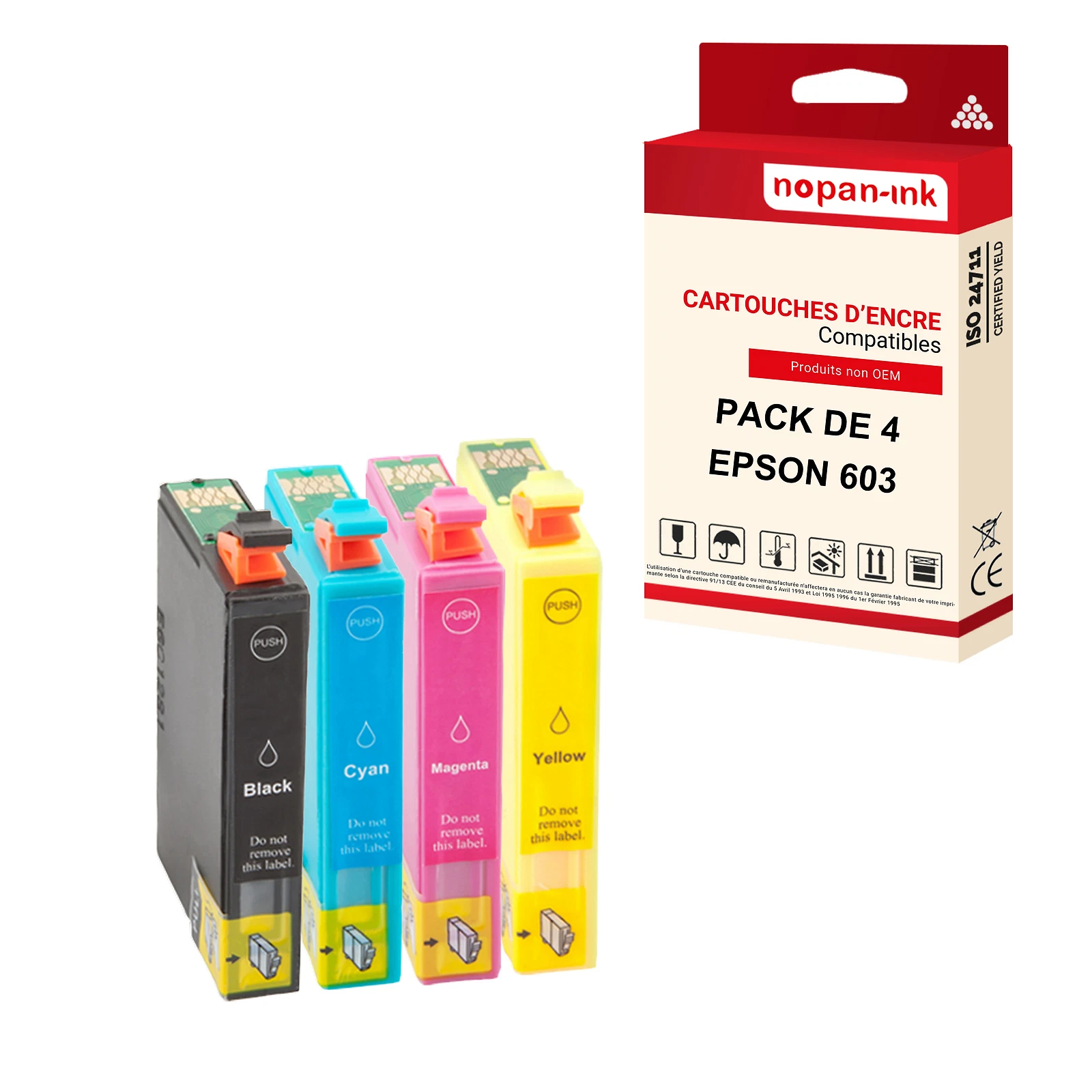 Cartouche EPSON 603 XL Noir Couleur (Etoildmer) compatible x4 NOPAN-INK